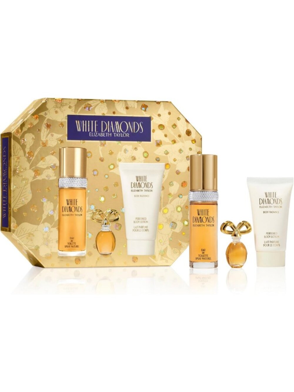 Elegant White Diamonds 3-Piece Women's Fragrance Gift Set - Perfect for Gifting